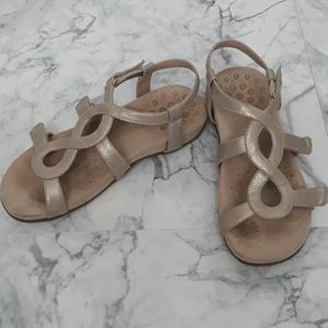 Vionic shimmery champagne built in arch support